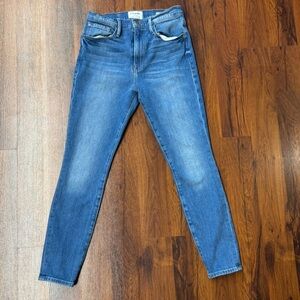 FRAME Le High Rise Cigarette Jeans | Size 27 | Slim Straight Fit | Light Wash